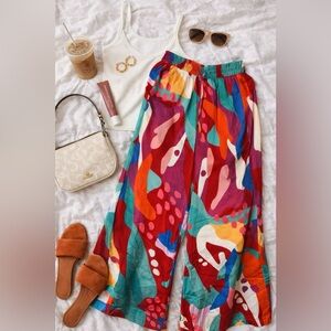 Flying Tomato Multicolor Abstract Maxi Skirt